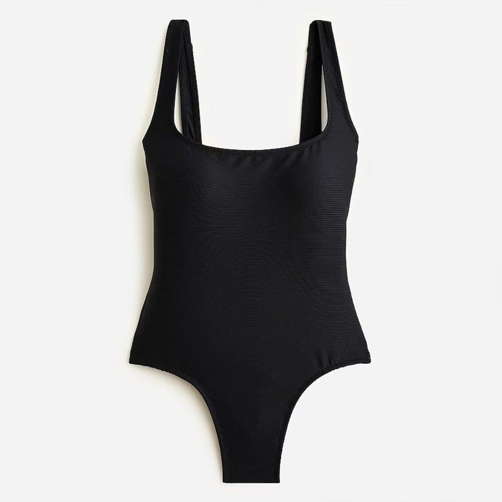 NWT J. Crew Ribbed Square Neck One Piece Swimsuit 14